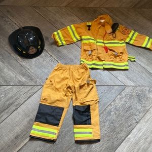 The BEST firefighter kids costume!  Size toddler 3-4